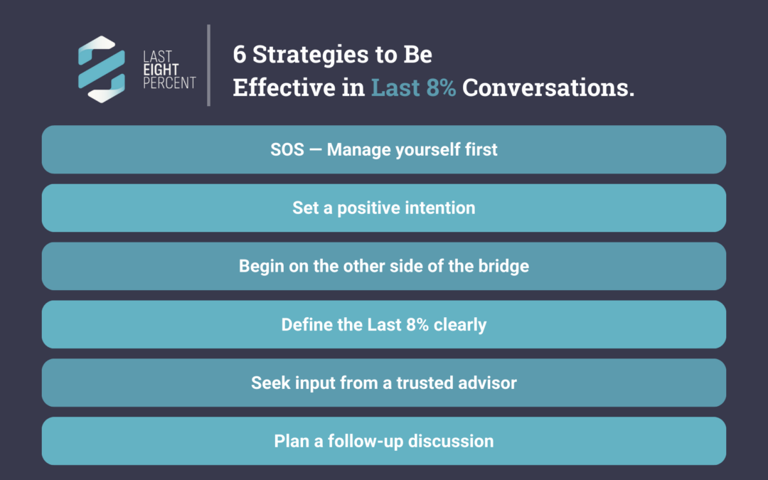 Six Strategies to be Effective in Last 8% Conversations